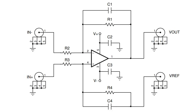 Schematic - Texas Instruments TLV9051DPWEVM Evaluation Module